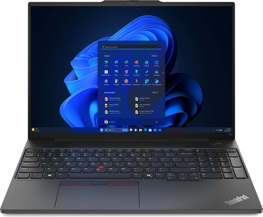 Laptop Lenovo ThinkPad E16, AMD Ryzen™ 7 7735HS, 16 GB RAM, 512 GB SSD, 16" WUXGA, Windows 11 Pro, E zezë