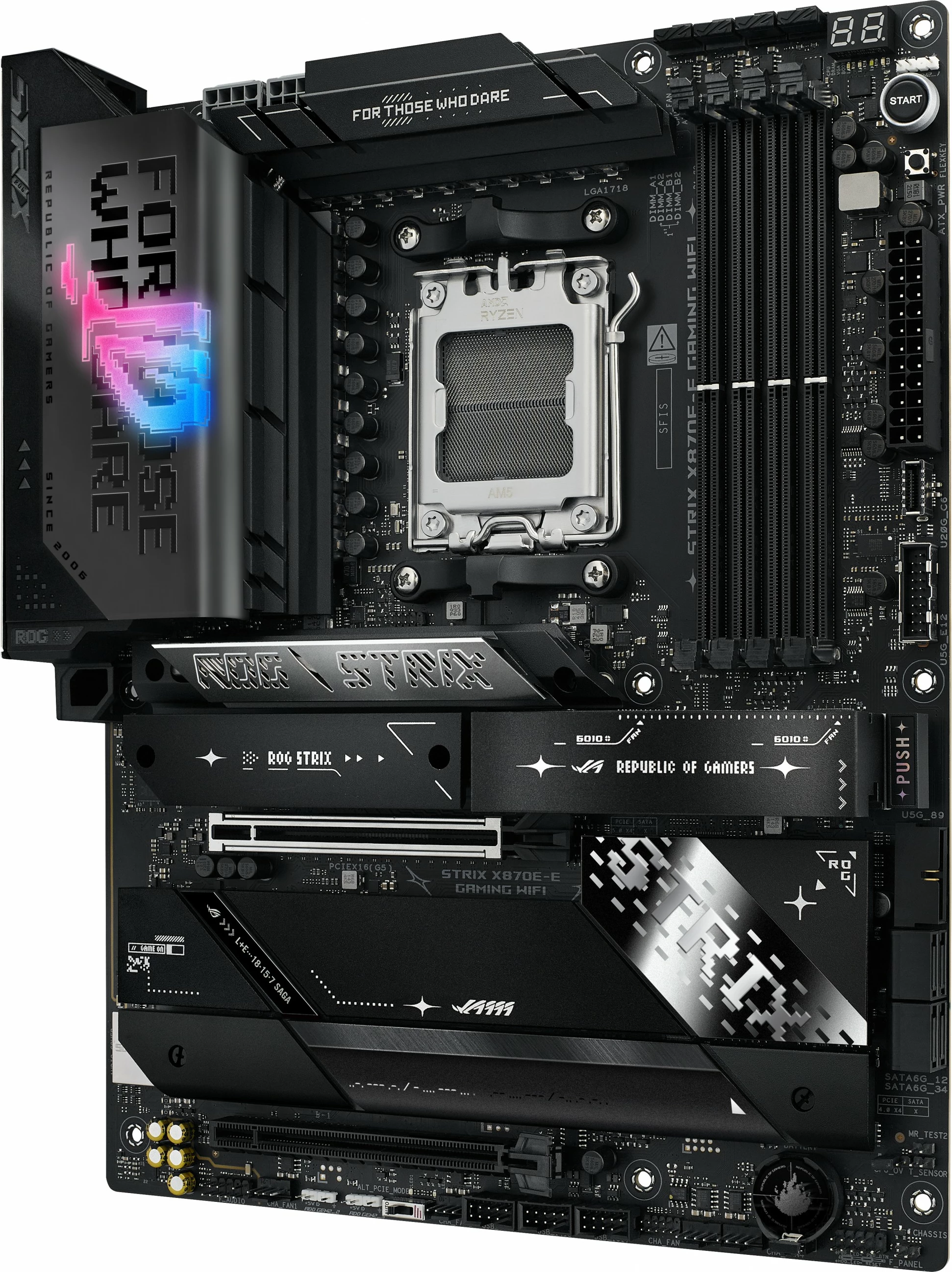 Pllakë amë ASUS ROG STRIX X870E-E GAMING WIFI, AMD, Socket AM5, DDR5, 192 GB