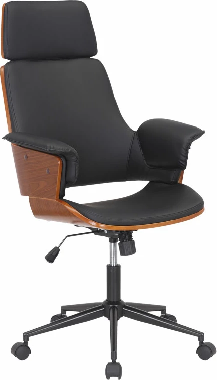 Karrige menaxheri për zyre, ngjyrë e zezë, dru arre