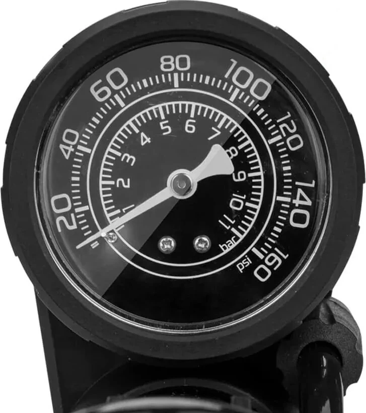 Pompë dyshemeje për biçikletë Rockbros 42610002001 me matës presioni, e zezë