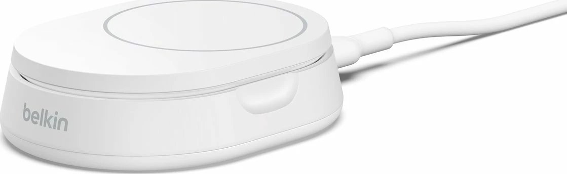 Karikues wireless Belkin BoostCharge Qi2 15W magnetik me USB-C WIA008btWH, me kabllo 1.5 m, i bardhë