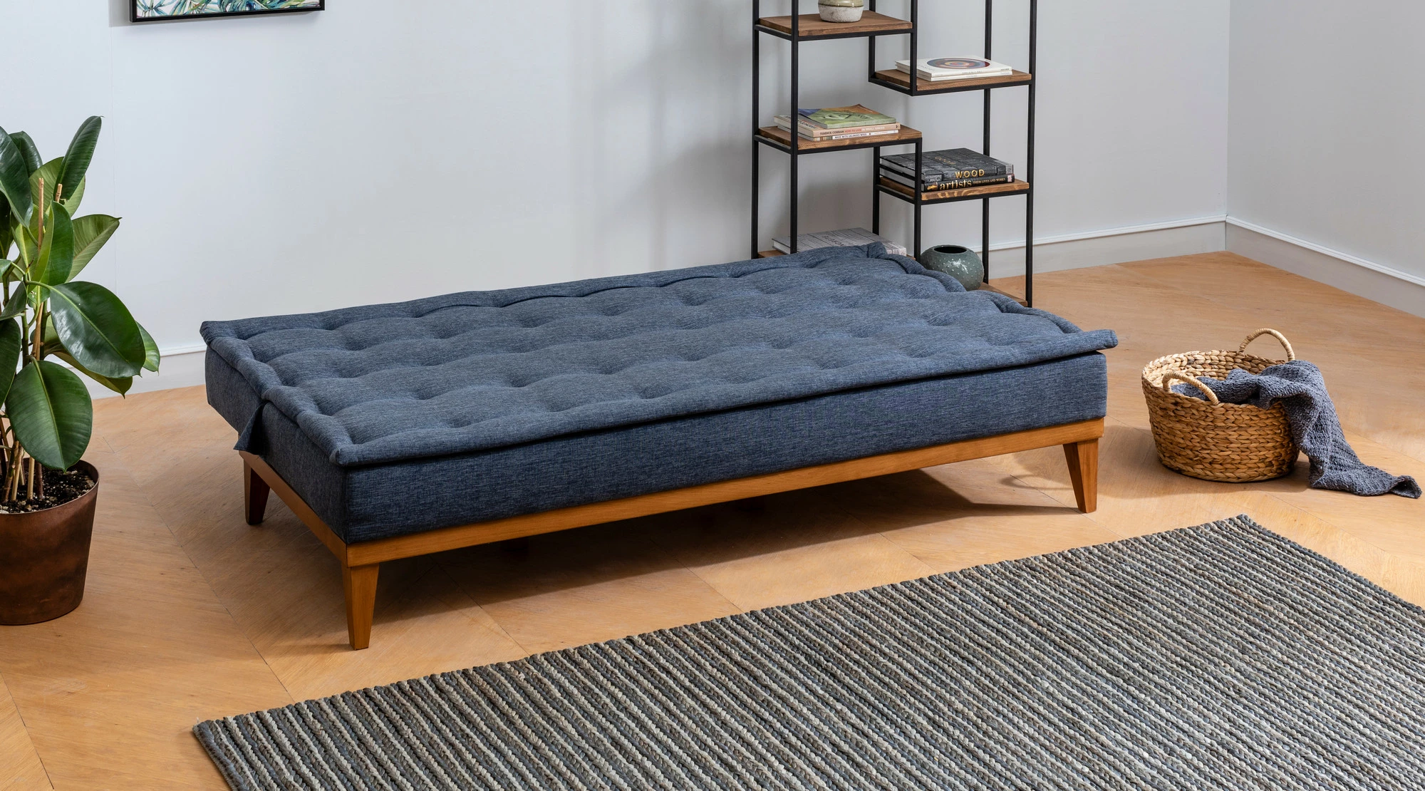Divan-krevat 3 vendësh, Atelier del Sofa, ngjyrë blu e errët