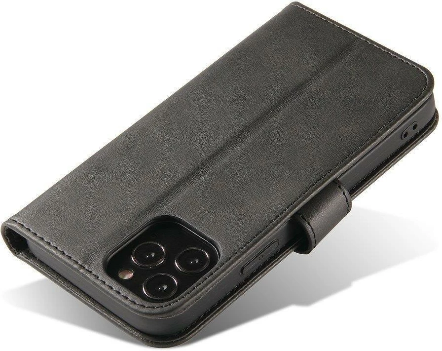 Mbështjellës Hurtel Magnet Case për Motorola Moto E32, me kapak, funksion mbajtësi, i zi