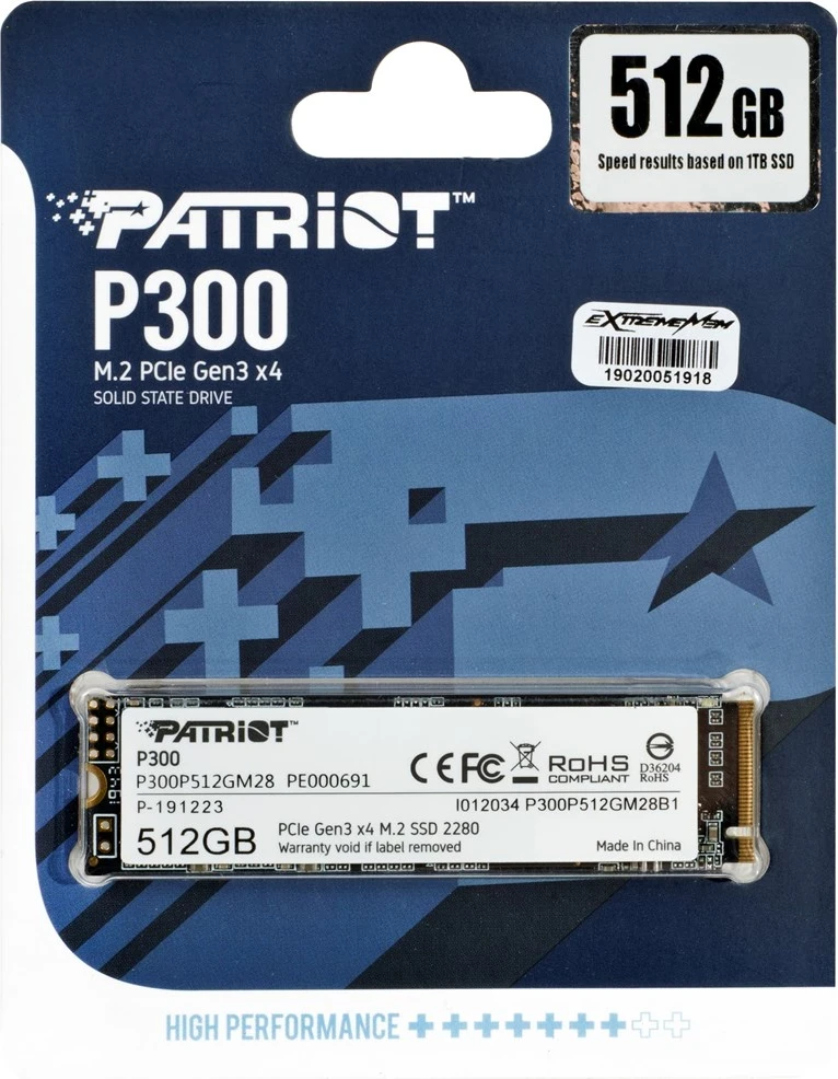 Disk SSD Patriot P300 M.2 PCI-Ex4 NVMe, 512GB