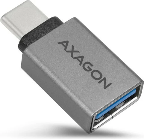 Adapter USB-C në USB-A AXAGON RUCM-AFA, alumini, Gri