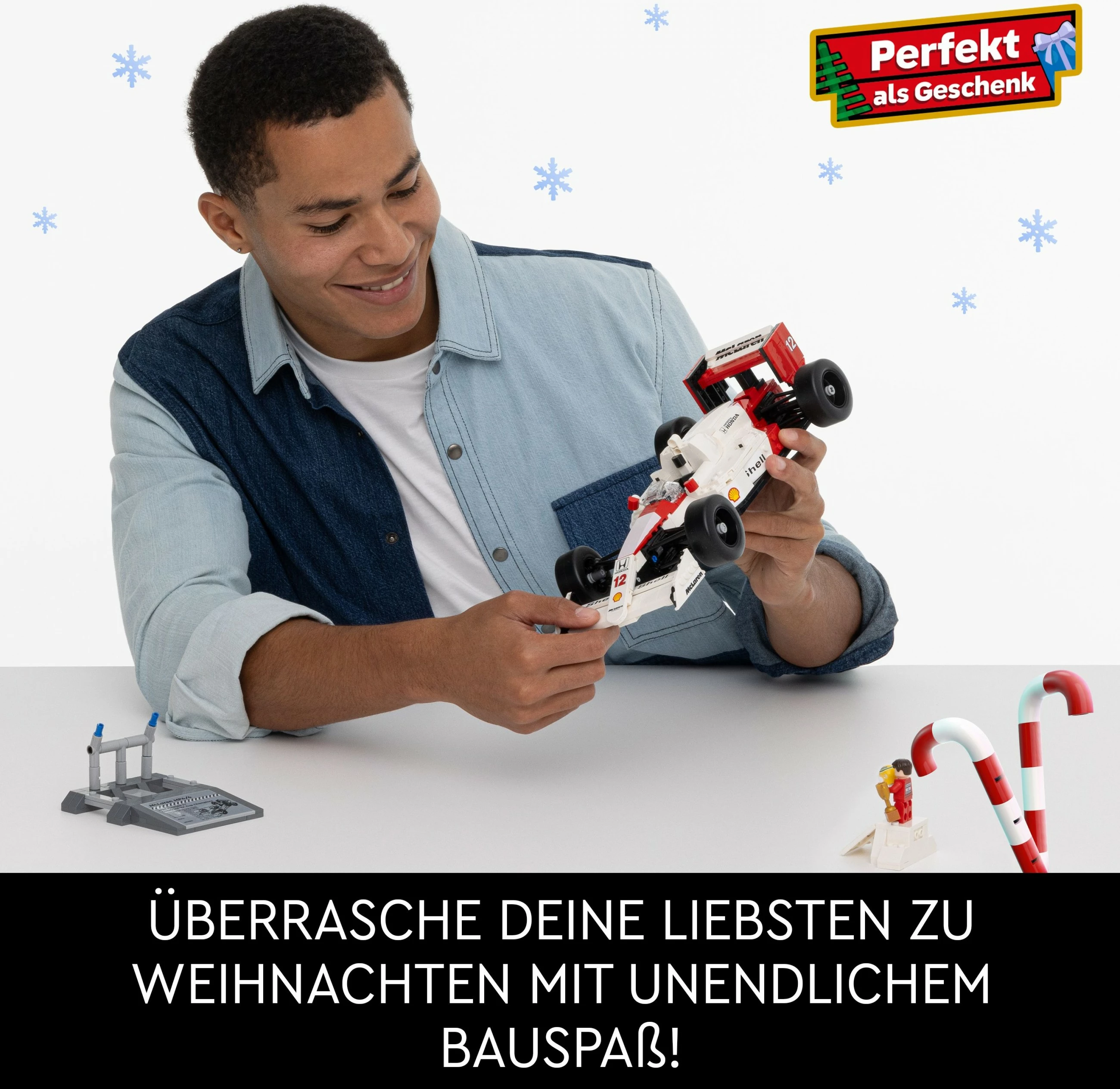 Set ndërtimi LEGO McLaren MP4/4 & Ayrton Senna, 693 pjesë, shumëngjyrësh