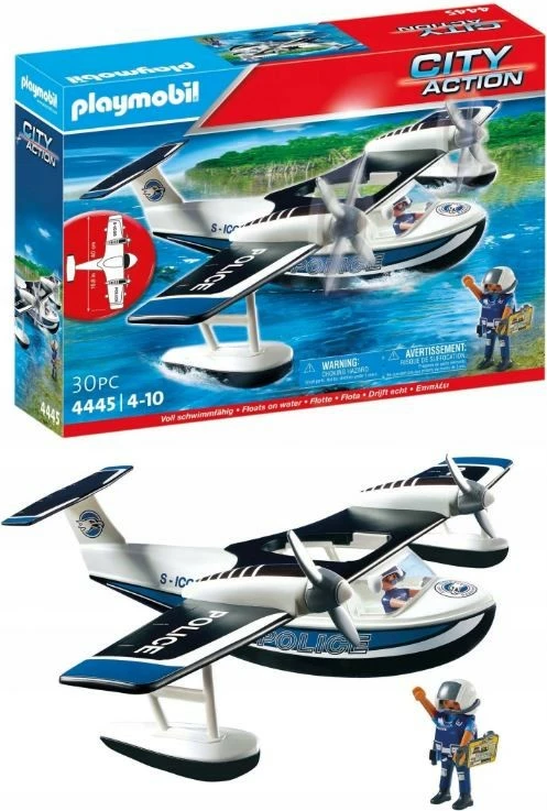 Set lodrash Playmobil City Action 4445 Police Watercraft, 30 pjesë