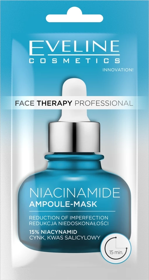 Maskë fytyre për femra Eveline Cosmetics Face Therapy Professional Ampoule-Mask Niacinamide, 8ml