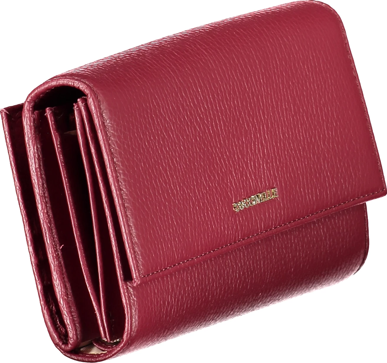 Portofol femra COCCINELLE Metallic Soft, kuq