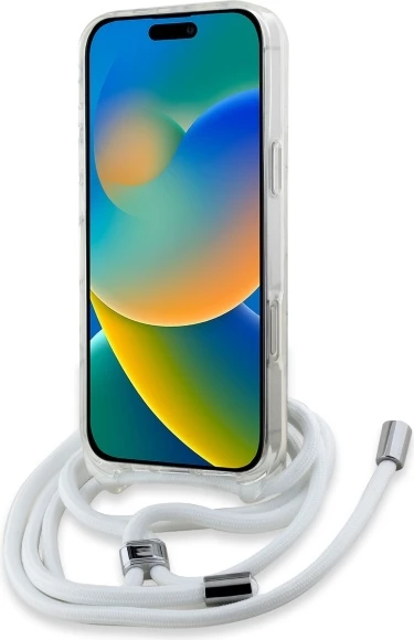 Mbështjellës Karl Lagerfeld IML Choupette Head & Cord MagSafe për iPhone 16 Pro, Transparent