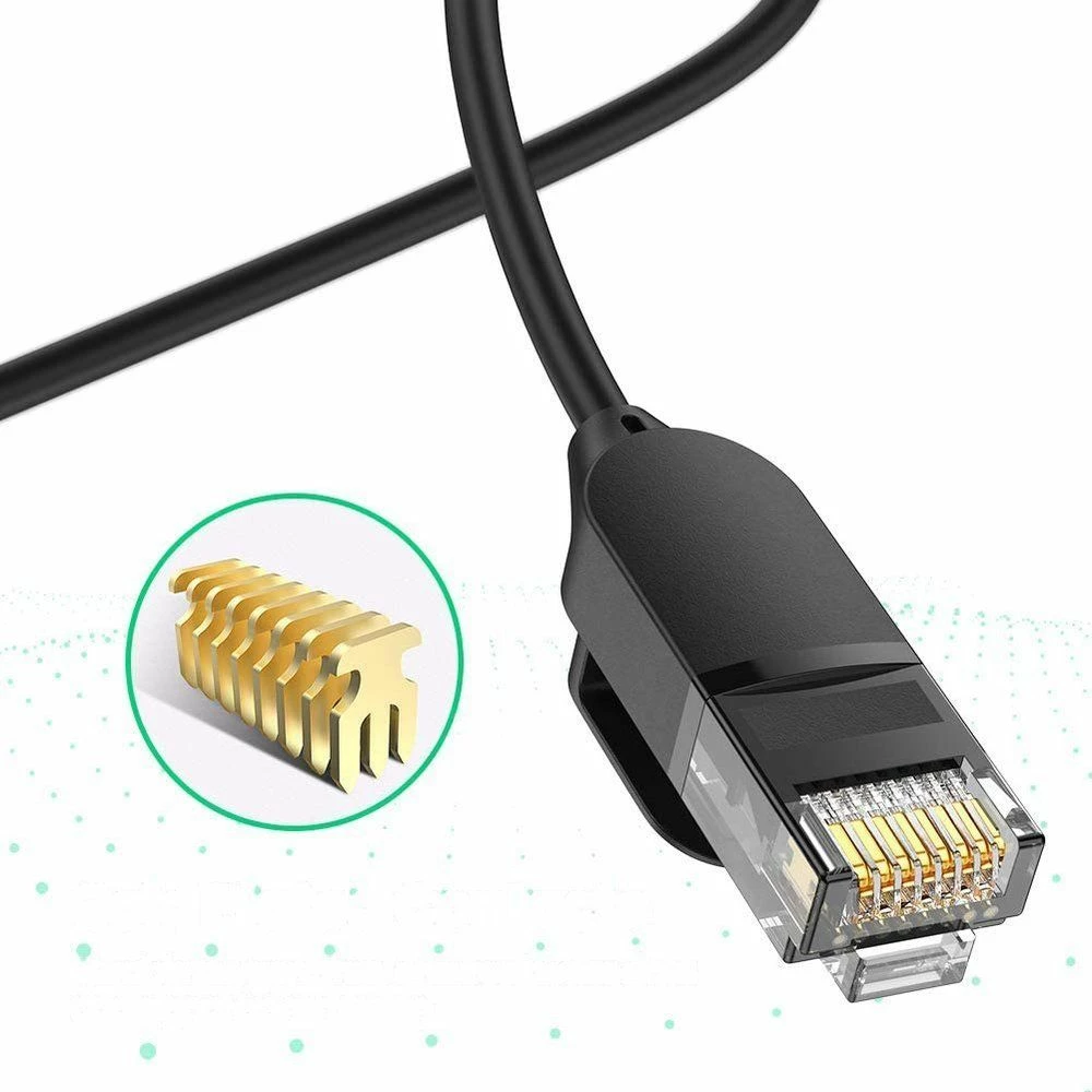 Kabllo Ethernet Ugreen 70656 Cat6A RJ45 10m UTP 1Gbps e zezë