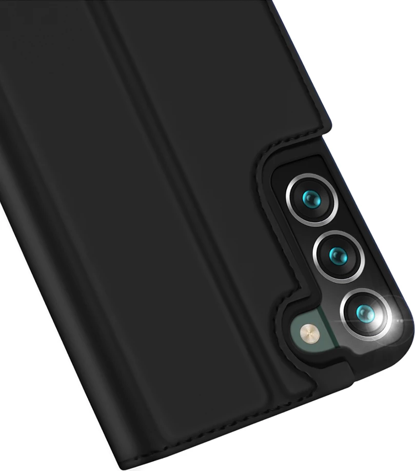 Mbështjellës Dux Ducis Skin Pro për Samsung Galaxy S22+, eko lëkurë, i zi