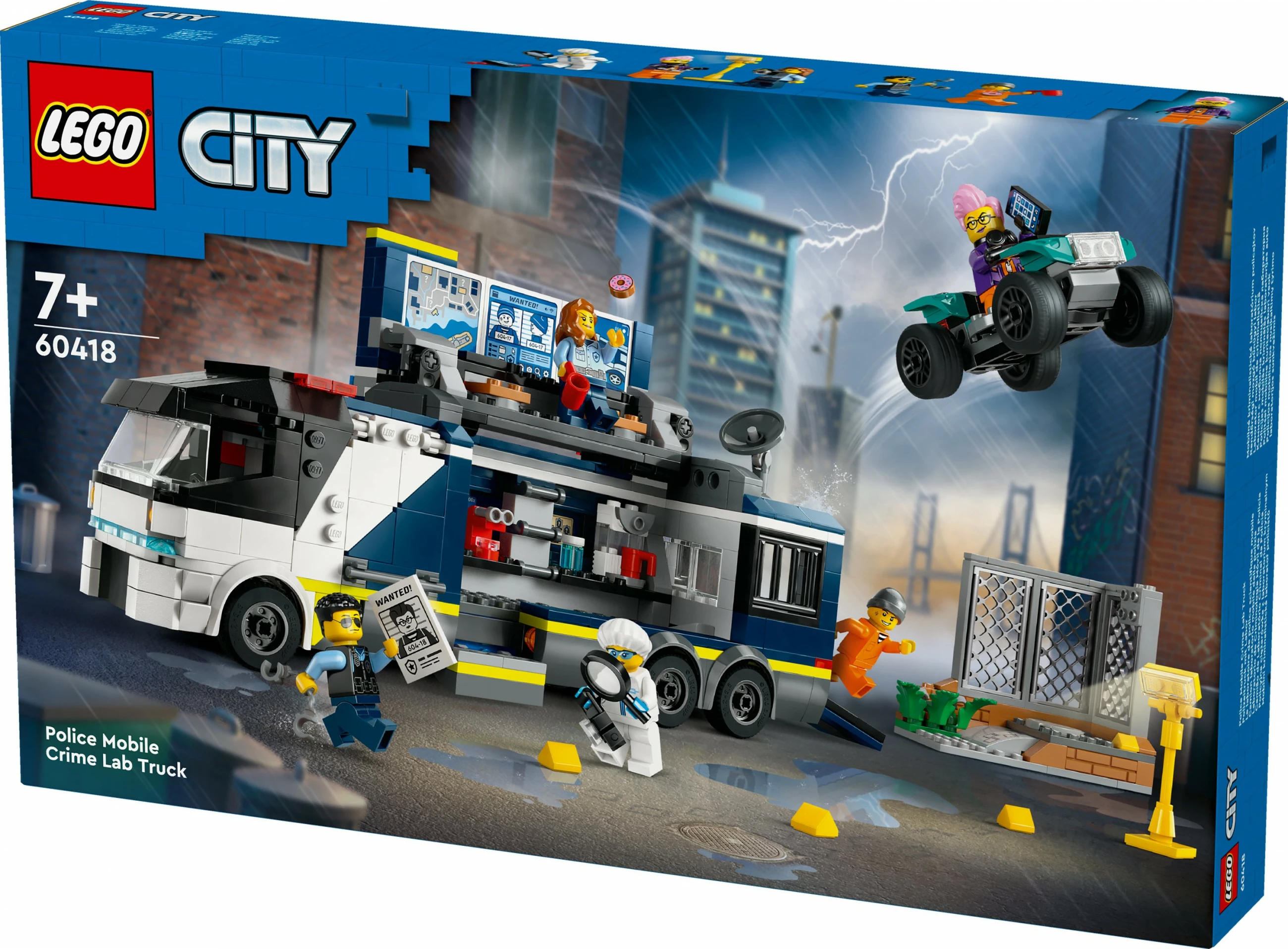 Set ndërtimi LEGO City Police Mobile Crime Lab Truck 674 pjesë, shumëngjyrësh