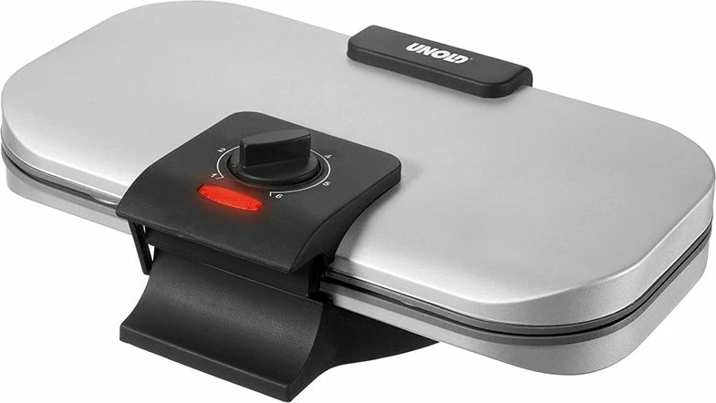 Aparat vaflash UNOLD 48241, metal, 2 vafla, termostat i rregullueshëm, ngjyrë e zezë