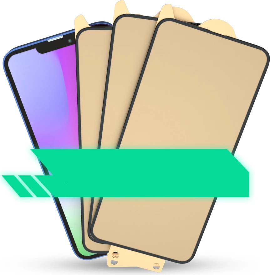 Set mbrojtës 6-në-1 për iPhone 11 Pro Max, Bestsuit D30 Buffer, kasë, xham, folje, xham kamerë, leckë, aplikator