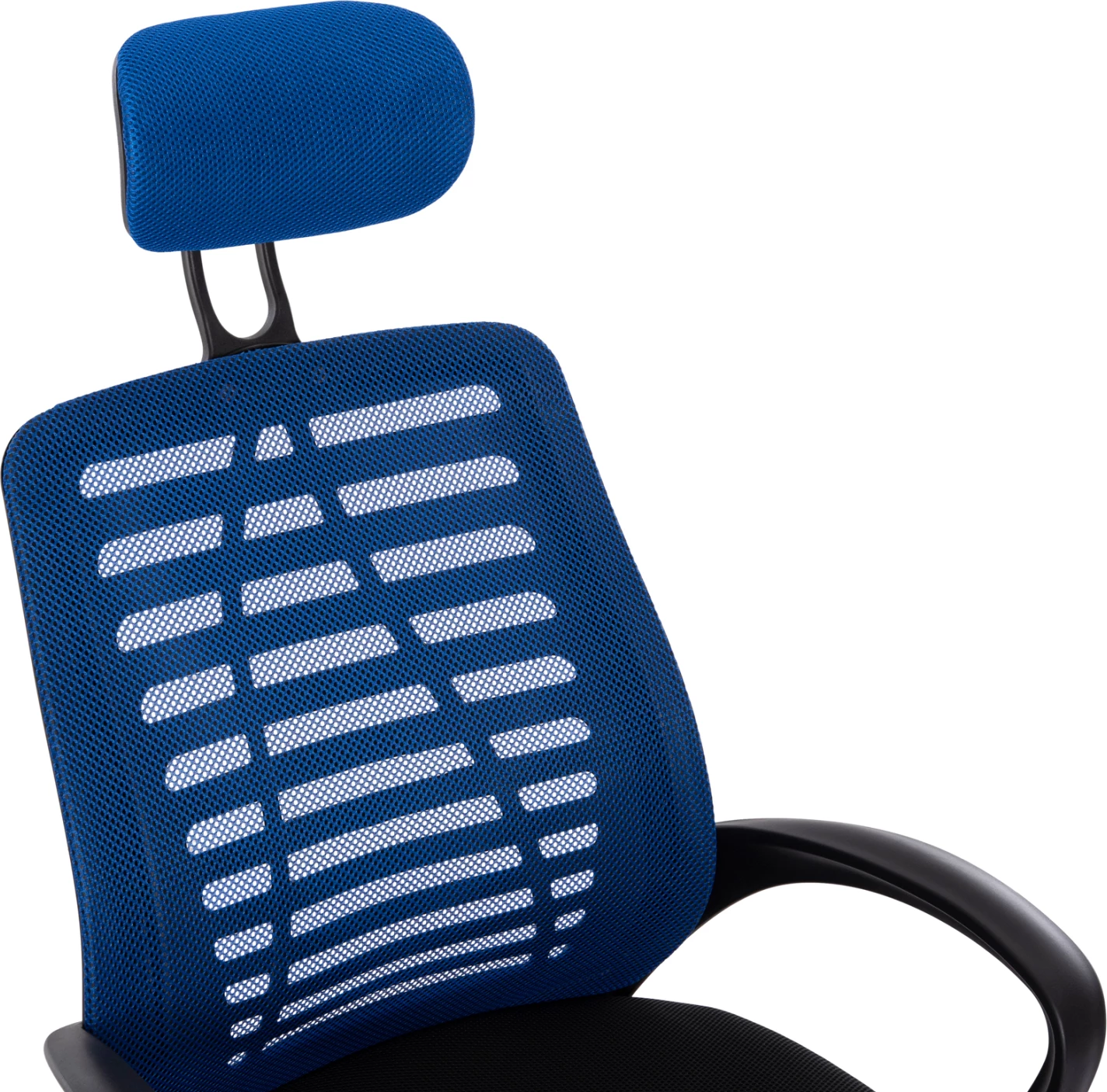 Karrige zyre TRAIL2 FH1193.36, ngjyrë blu dhe e zezë, pëlhurë rrjetë-krom, 61x61x116H cm.