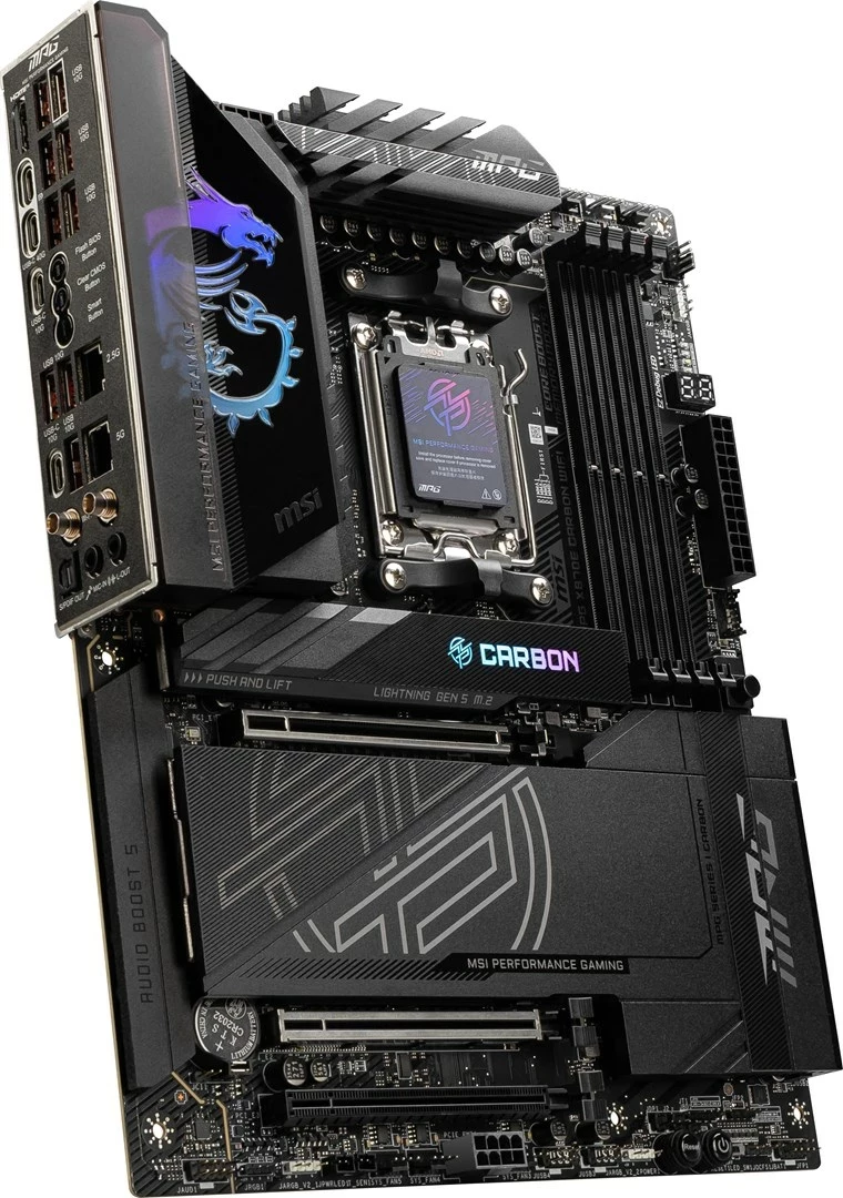 Pllakë amë MSI MPG X870E CARBON WIFI, Socket AM5, ATX, E zezë