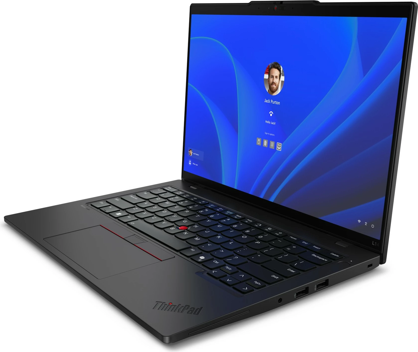 Laptop Lenovo ThinkPad L14, 14", AMD Ryzen 5 PRO, 16GB RAM, 512GB SSD, AMD Radeon 660M, i zi  (DE keyboard)