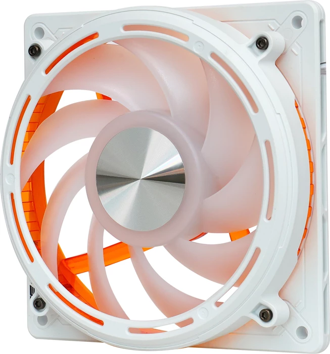 Ventilator kasë kompjuteri 120 mm ARGB PWM, Darkflash DE8, bearing hidraulik, i bardhë, single
