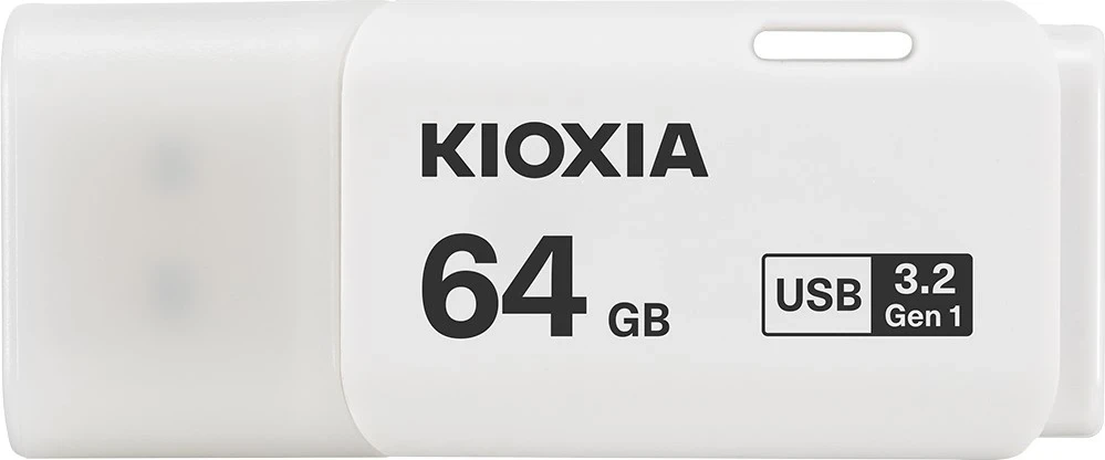 USB Flash Kioxia TransMemory U301, 64 GB, USB Type-A 3.2 Gen 1, Bardhë