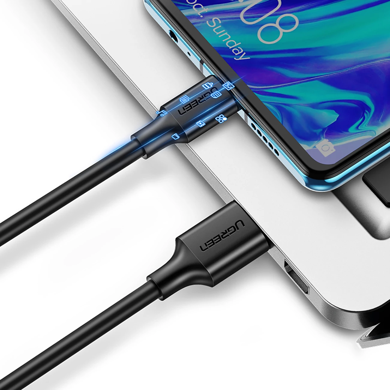 Kabllo Ugreen US184 20882 USB-A 3.0 në USB-C, 1m, e zezë