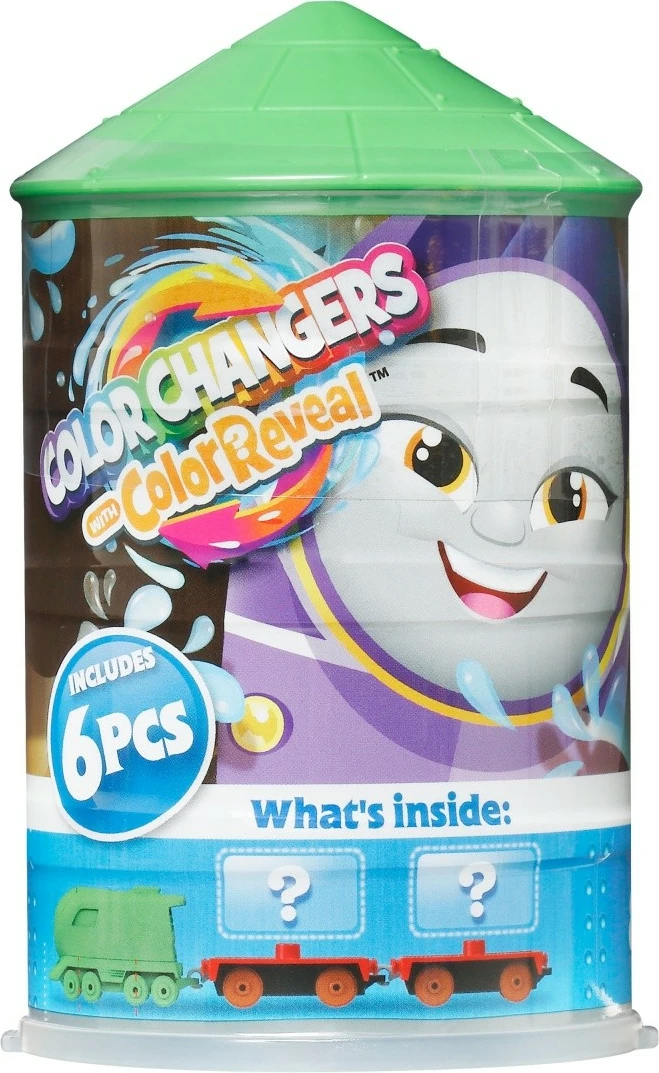 Set tren lodër Fisher Price Thomas & Friends Color Reveal HPH37 me 2 vagonë, shumëngjyrësh