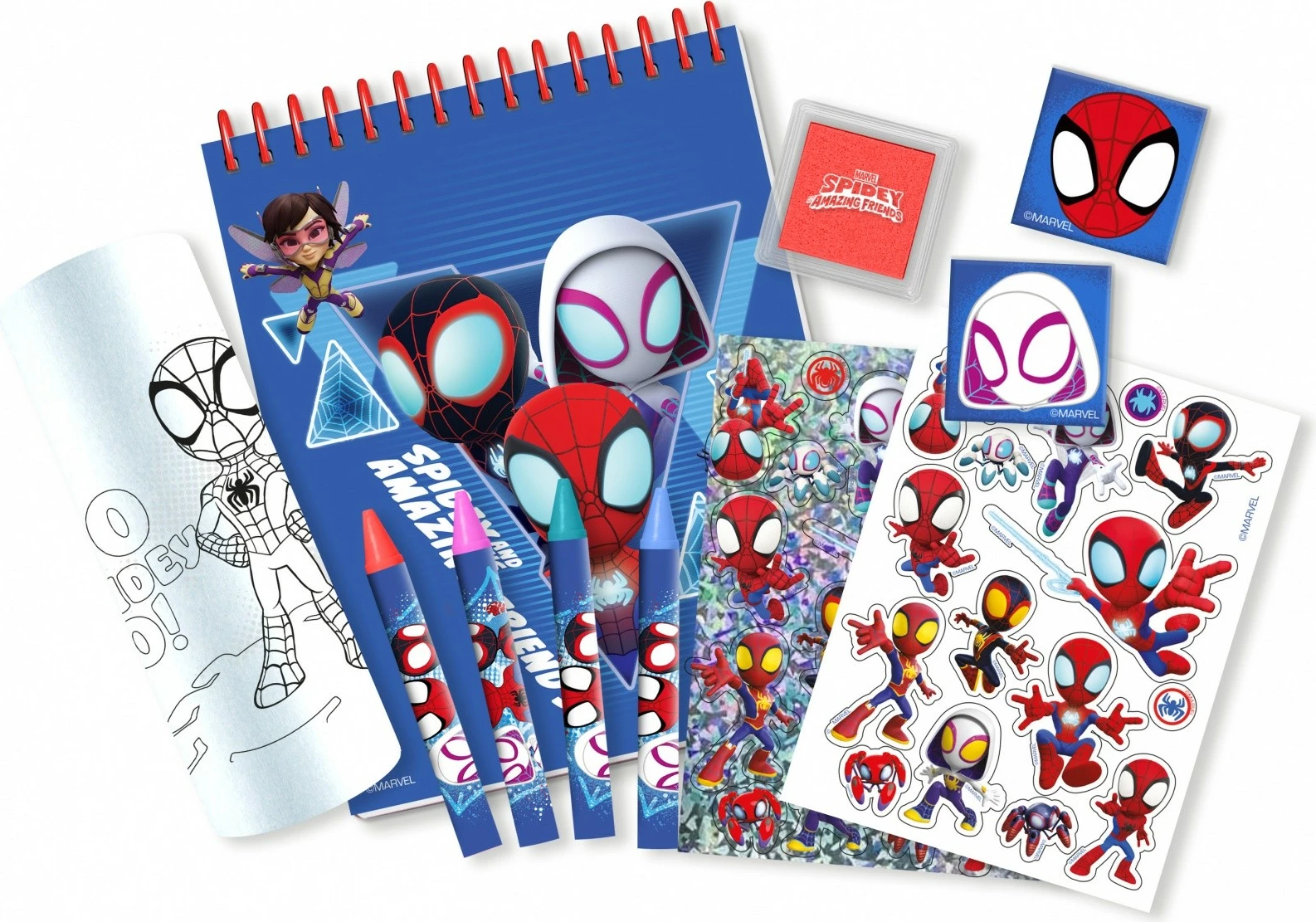 Set kreativ Kids Euroswan Spiderman SP50068 me kuti 3D, për djem, i kuq