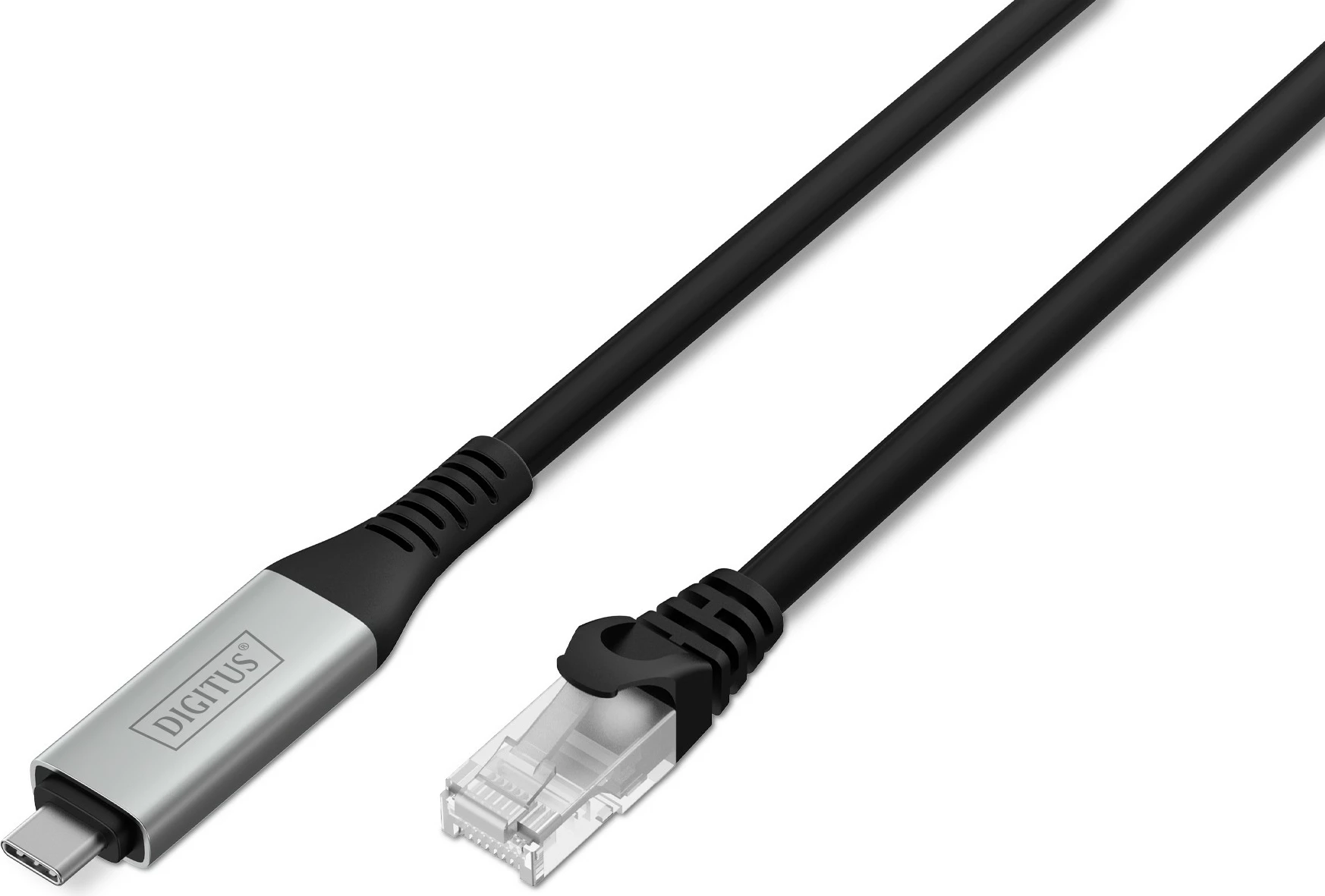 Kabllo rrjeti Digitus USB-C në RJ-45, Cat6a, 15m, e zezë