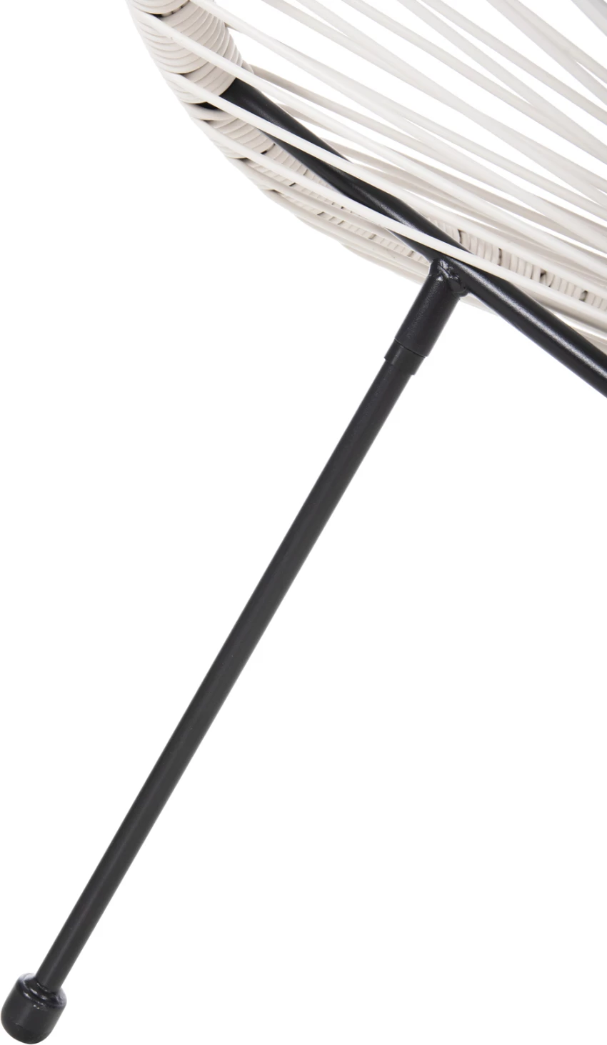 Karrige e jashtme lloj foleje ACAPULCO FH5872.12 metal i zi-ratan sintetik në të bardhë 71x72x80Hcm