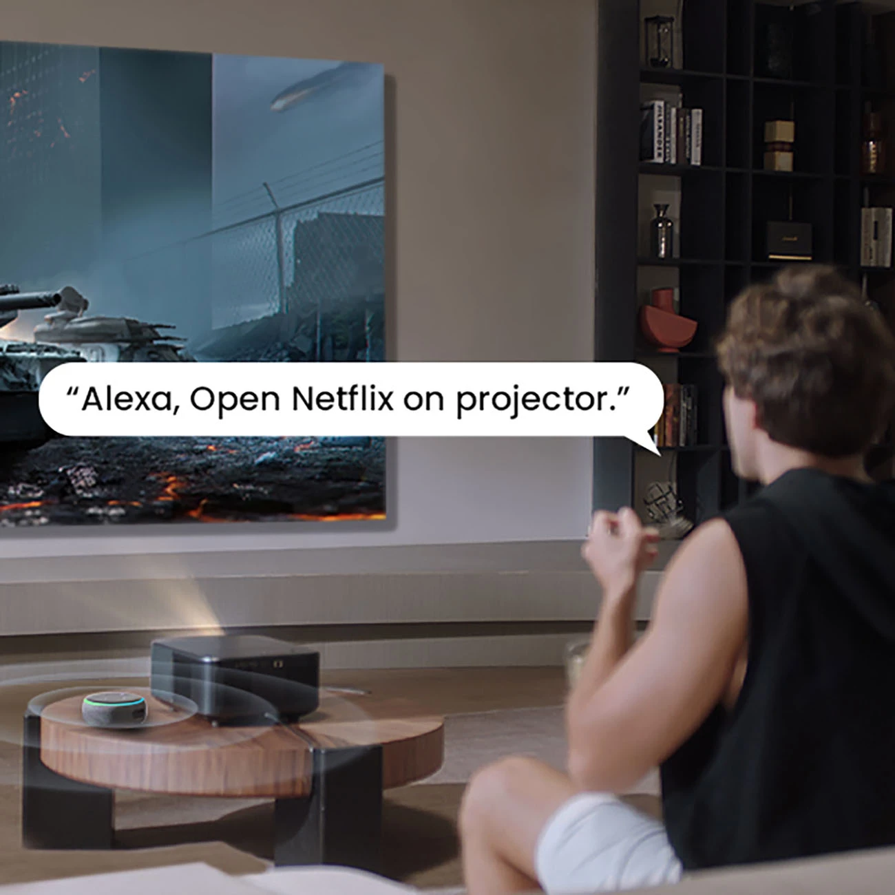 Projektor multimedial Yaber K3 Pro me JBL altoparlantë dhe subwoofer, FullHD 1080p, i zi