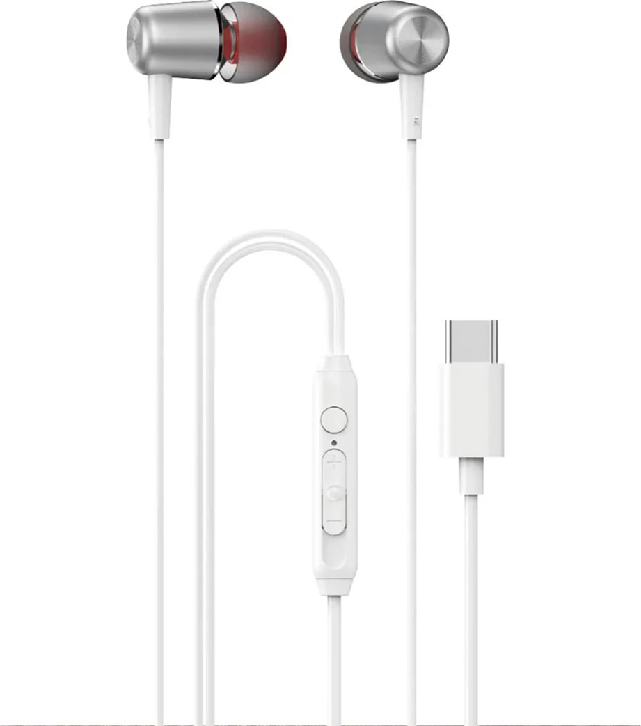 Kufje in-ear Dudao X1PROT me kabllo, USB-C, 1.2m, Bardhë