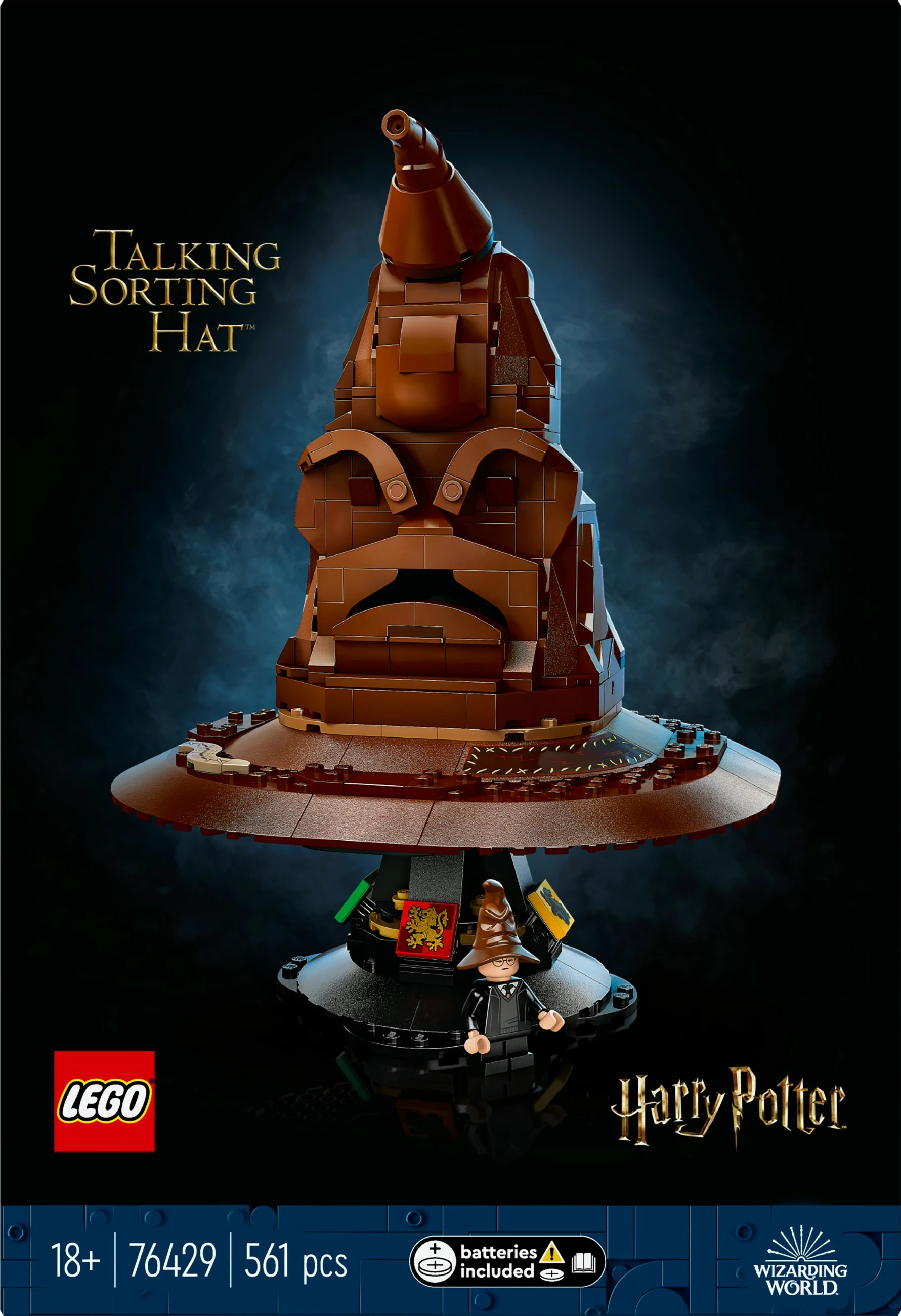 Set LEGO Talking Sorting Hat, 561 copë, plastikë, për të rritur, ngjyrë kafe