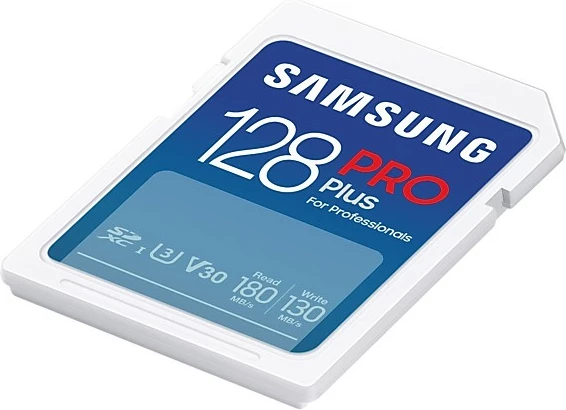 Kartelë memorie Samsung PRO Plus 128GB SDXC, UHS-I, 180MB/s, e bardhë