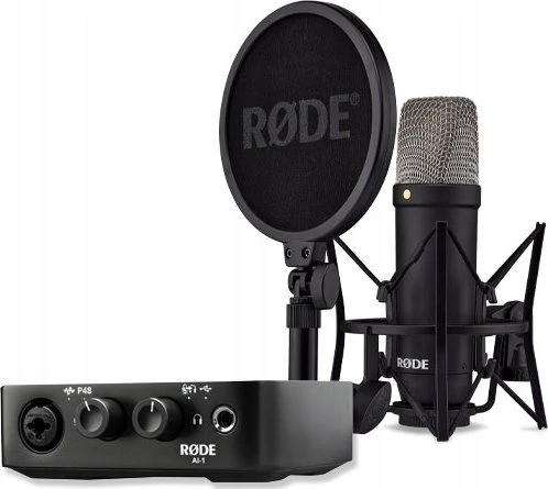 Set mikrofon studio Rode NT1 Signature + AI-1 Studio Kit MK2, kondensator, cardioid, USB-C/XLR, i zi, set