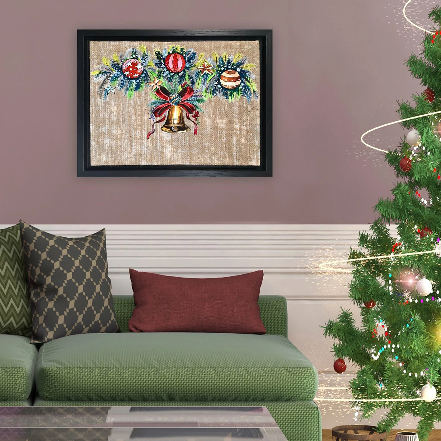 Pikturë dekorative në kanavacë me kornizë, shumëngjyrëshe, Wallity, LSJ100140_4666, 47x67cm