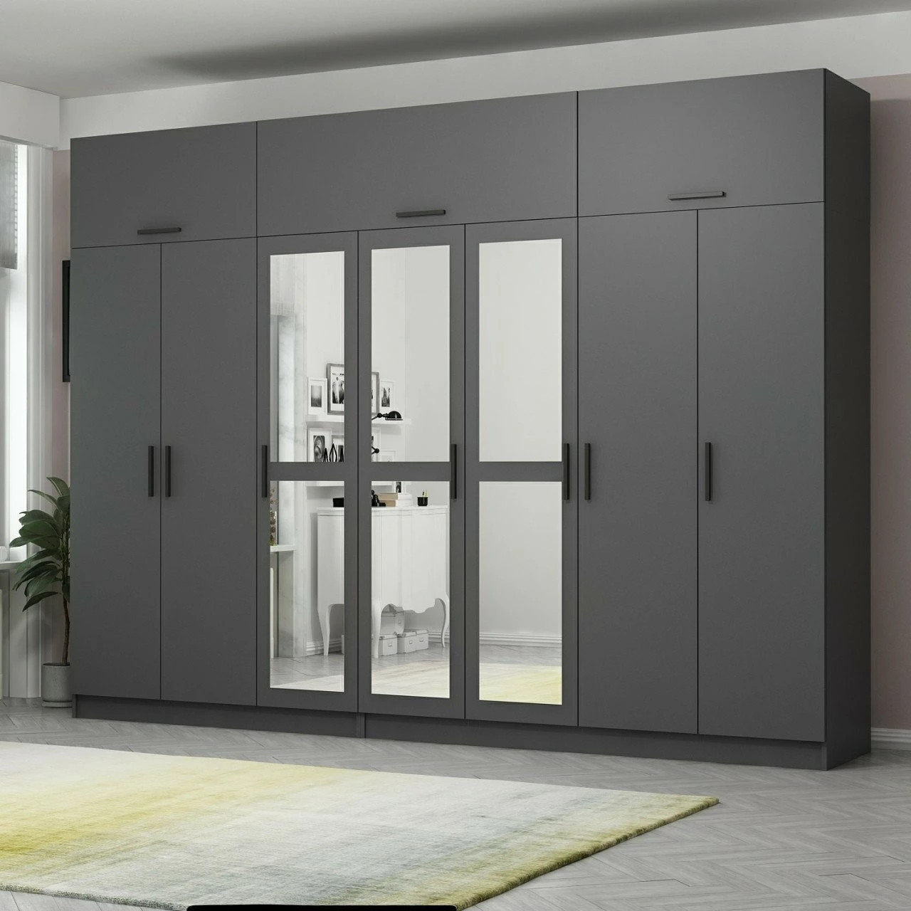 Dollap për rroba, ngjyrë antracit, Skye Decor, 5283