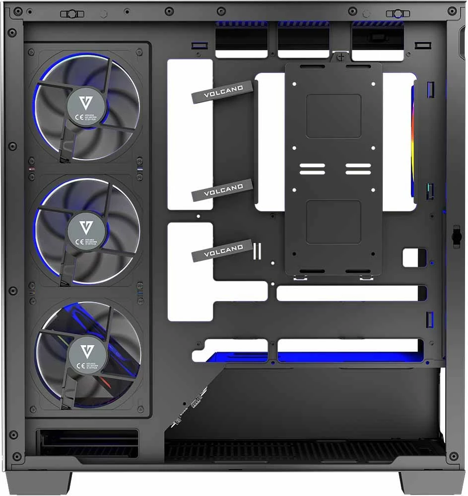 Kasë MODECOM STELLAR 5F ARGB, Midi Tower, me 5 ventilatorë ARGB, e zezë