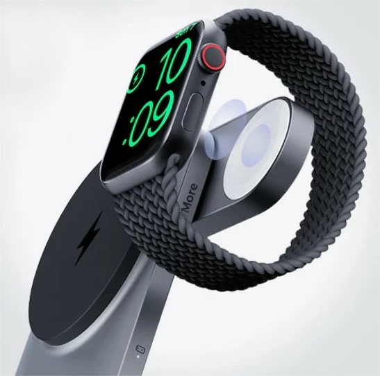 Karikues wireless 3-në-1 AUKEY LC-MC312 MagSafe Qi2, 15W + Karikues PD 30W, Gri, me etui