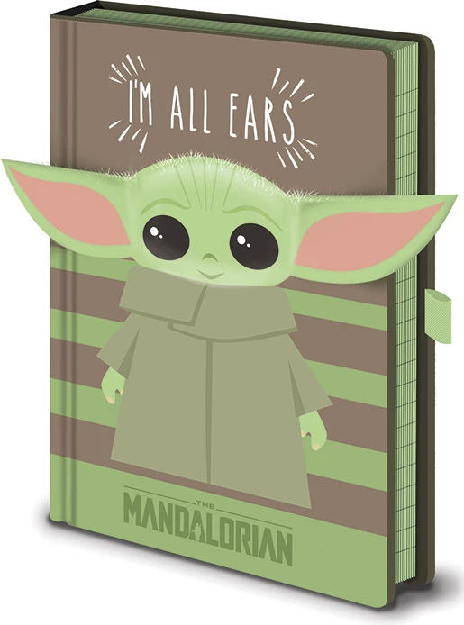 Fletore Pyramid Star Wars The Mandalorian "I'm All Ears", A5, e gjelbër