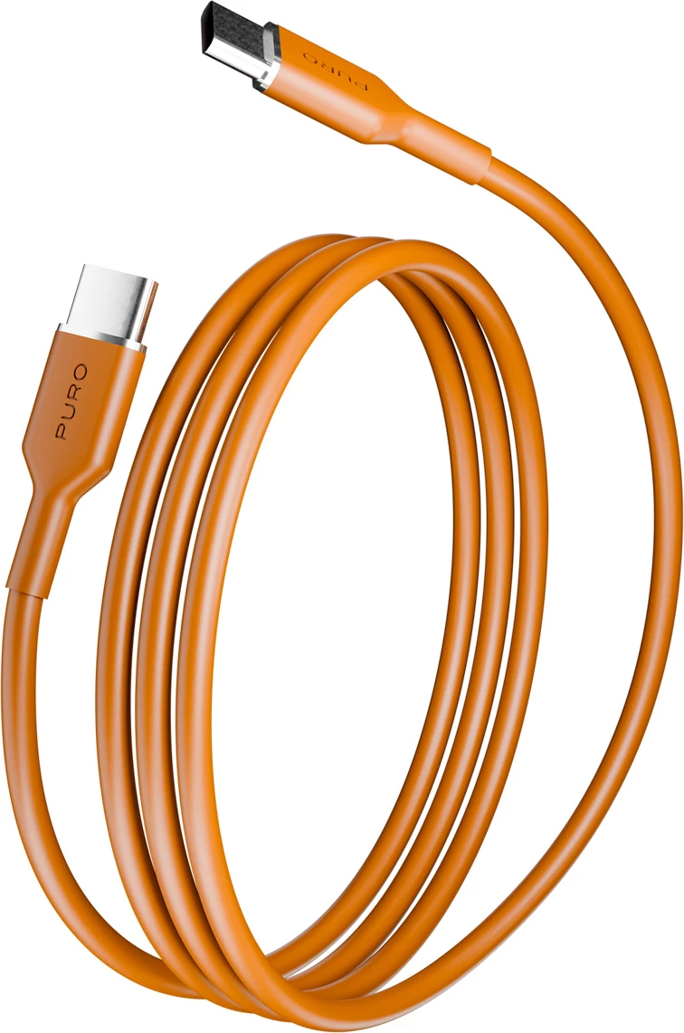 Kabllo USB-C në USB-C Puro ICON 1.5 m, portokalli