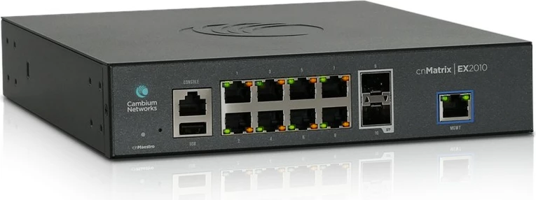 Switch Cambium Networks cnMatrix EX2010, Managed, L2/L3, Gigabit Ethernet, Rack mounting, 1U