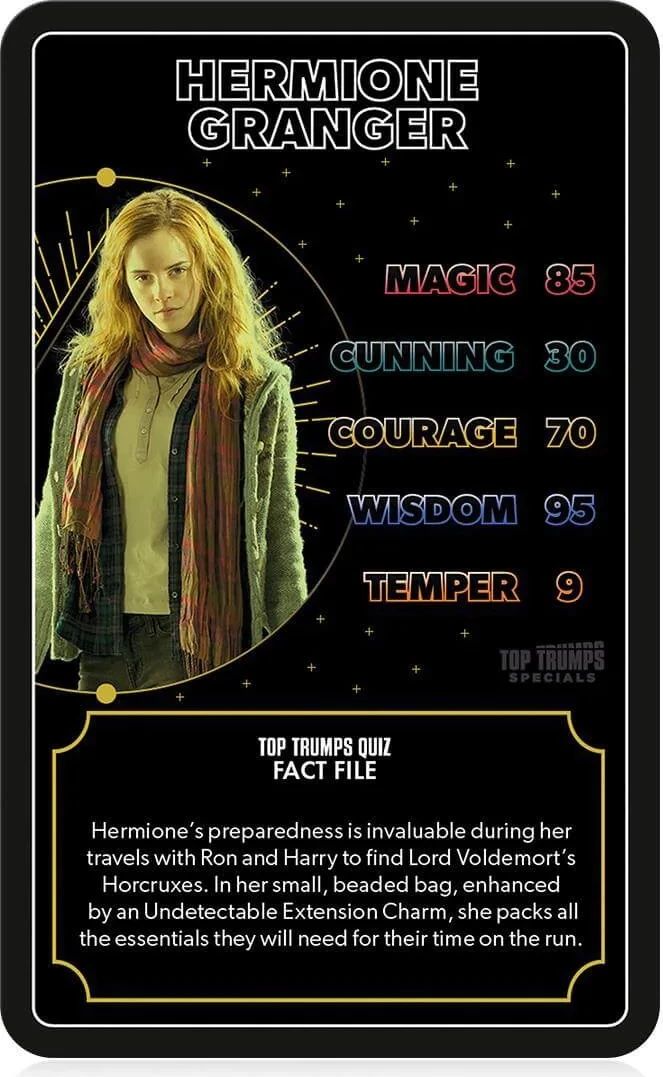 Lojë me letra Top Trumps Specials Harry Potter Heroes of Hogwarts, 30 karta, anglisht, 6+, 2+ lojtarë
