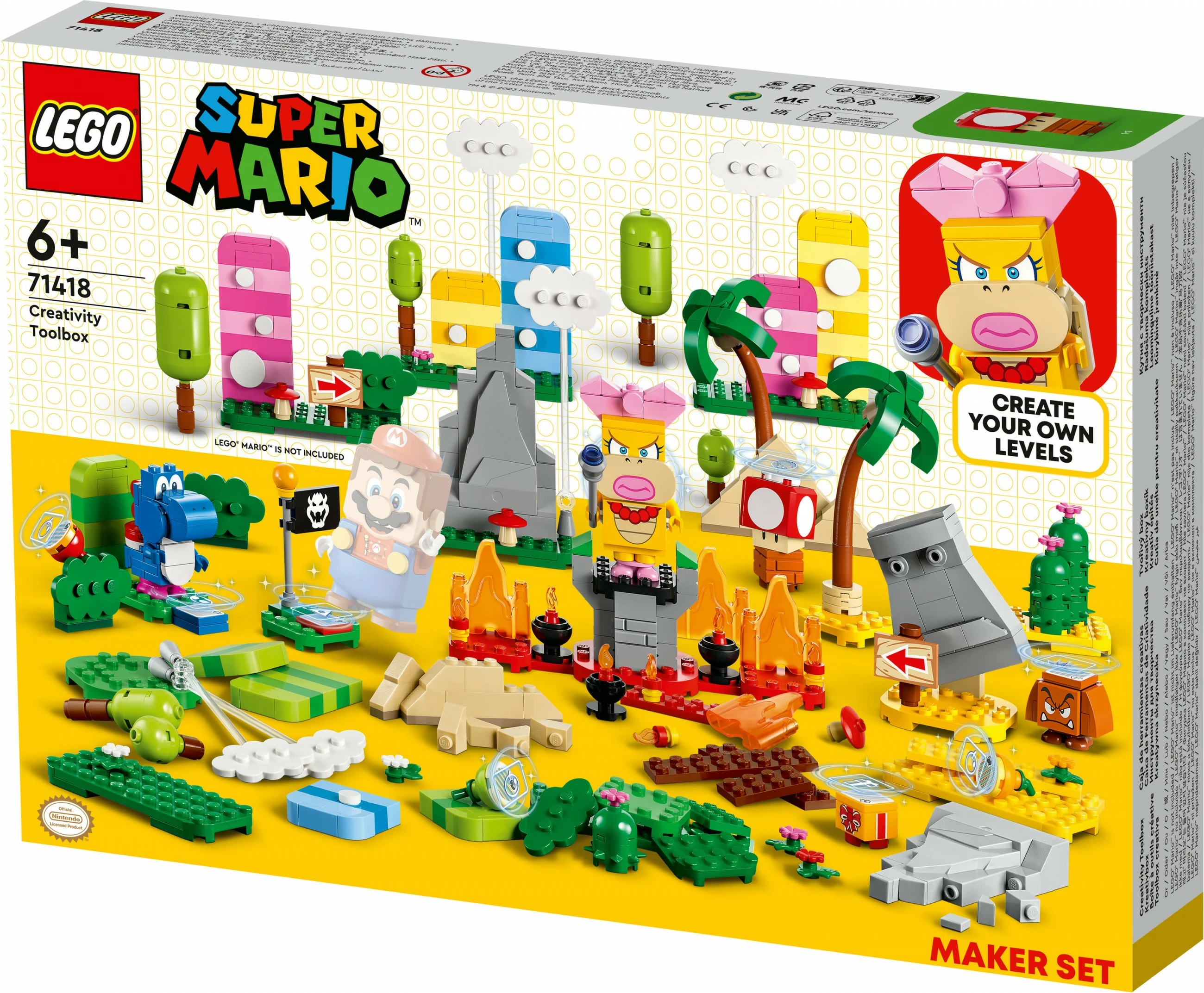 Set ndërtimi LEGO Super Mario Creativity Toolbox, 588 pjesë, shumëngjyrësh