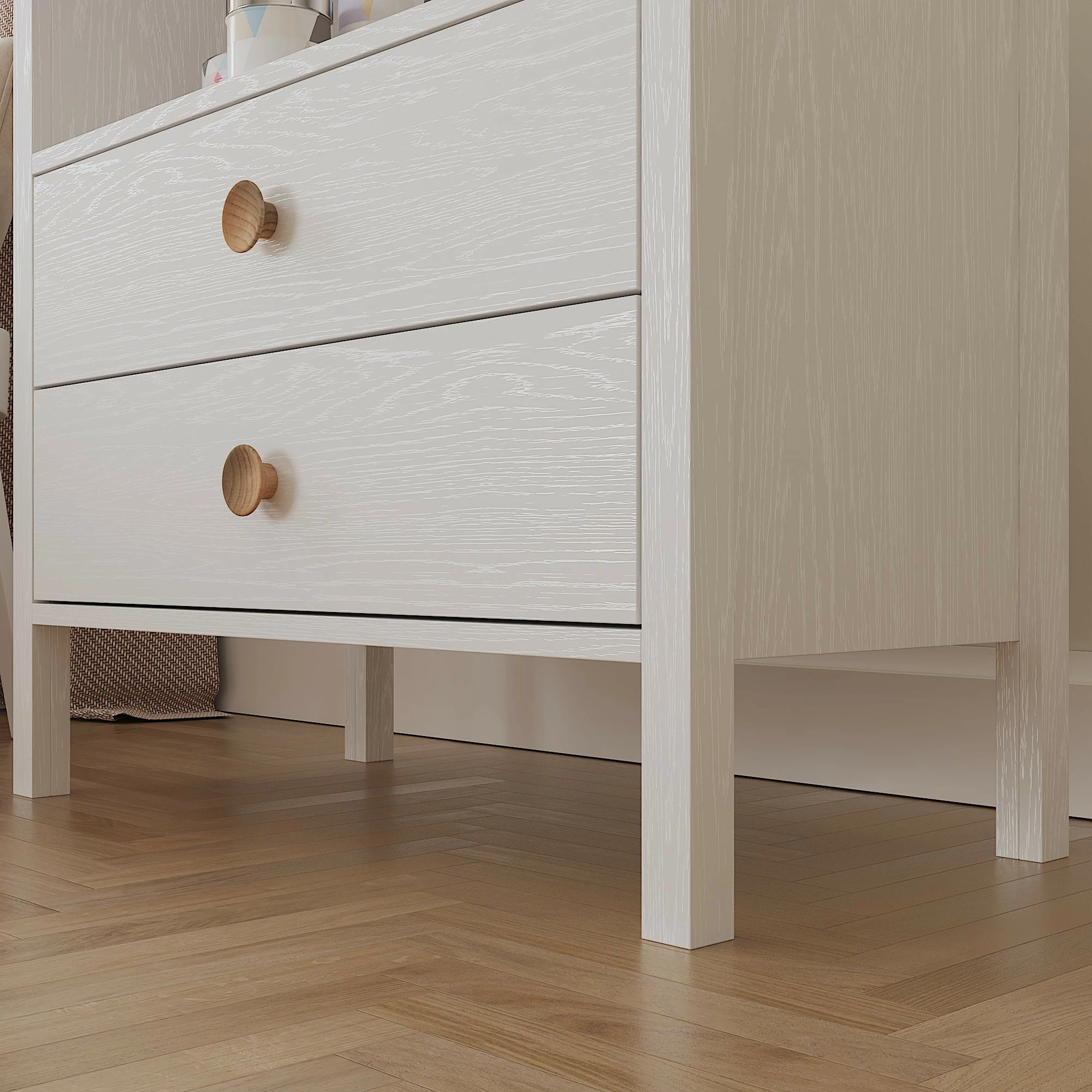 Komodë Hanah Home, FRN-10053, druri dhe e bardhë