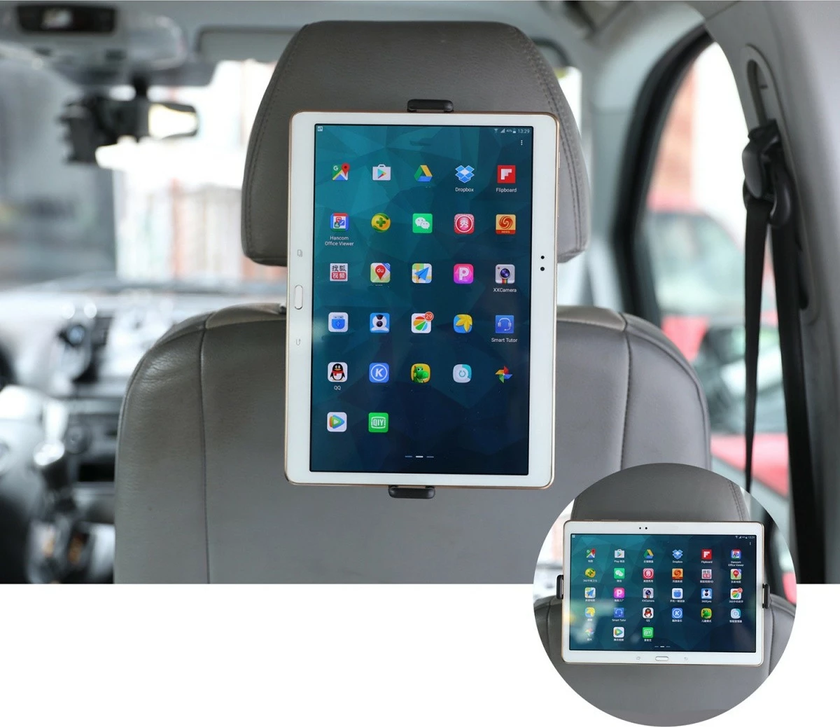 Mbajtëse për tabletë Maclean MC-893 për makinë, e zezë