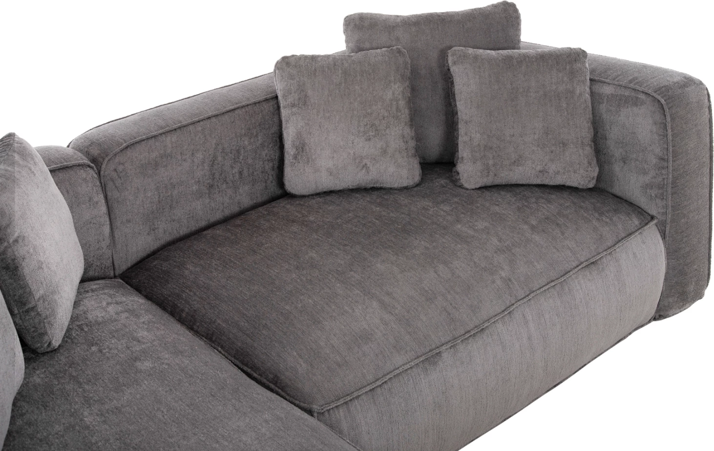 Divan qoshe i majtë, 3-vendësh, GRACE, FH3280.03L, ngjyrë gri, 252x105-160x70-90H cm