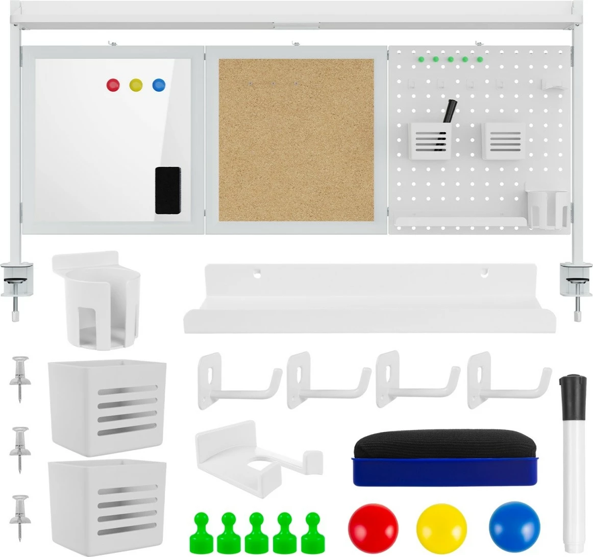 Ndarës tavoline Ergo Office ER-300W, i bardhë, me aksesorë organizues