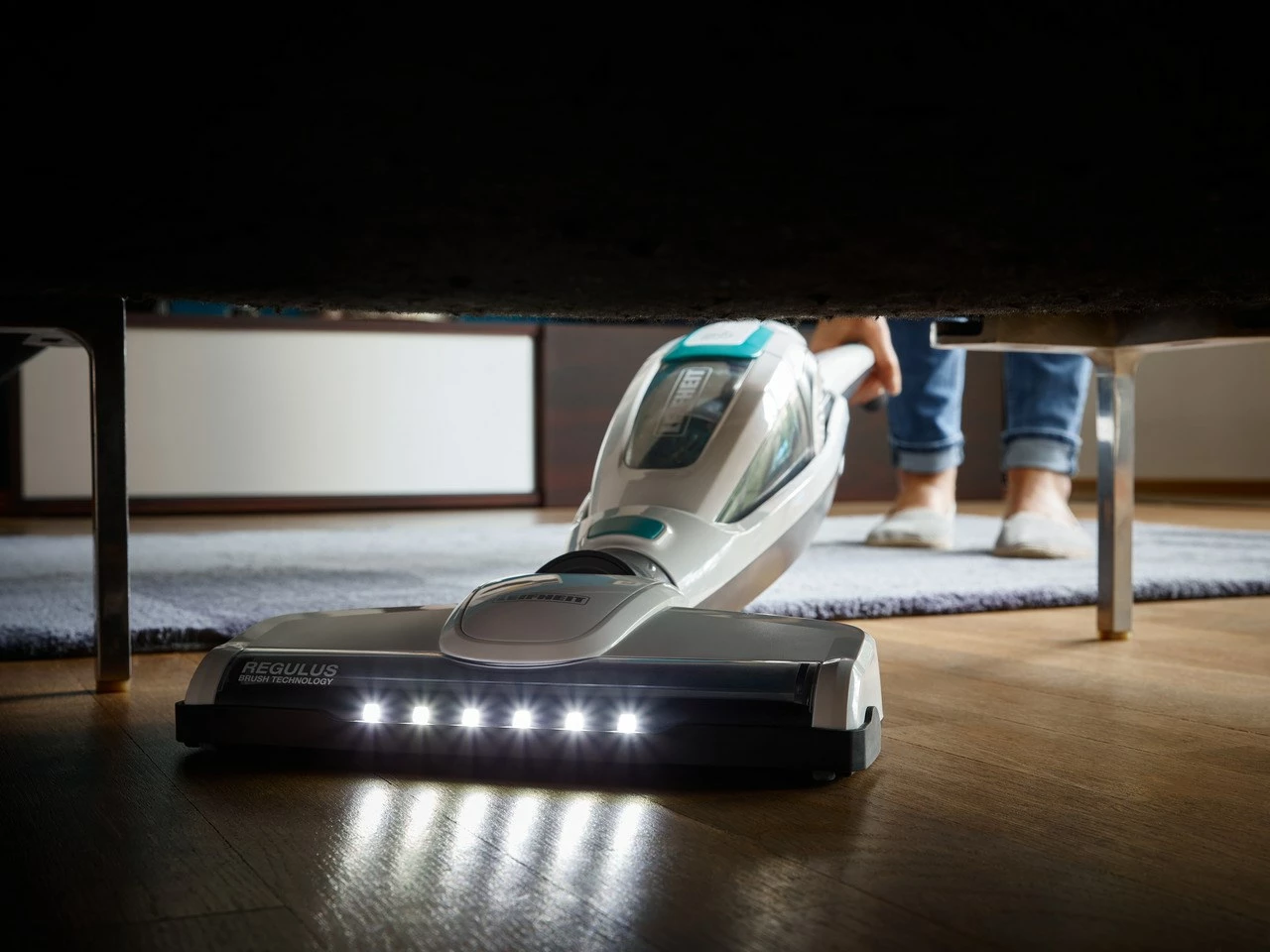 Fshesë elektrike pa kabllo Leifheit PowerVac 2in1, 20V, pa qese, bardhë/kaltër