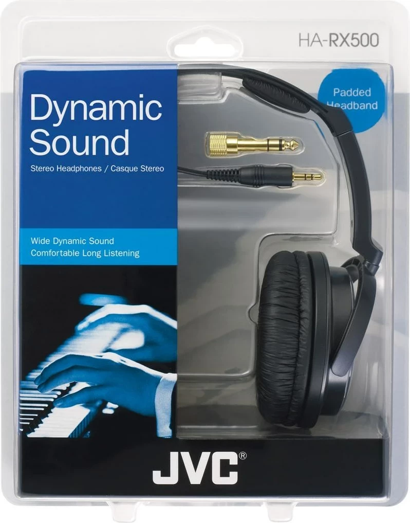 Kufje JVC HA-RX500-E, Muzikë, E zezë, E bardhë
