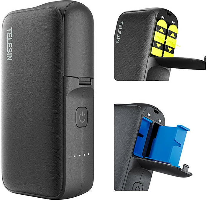 Powerbank Telesin GP-PB-001 për GoPro Hero 12/11/10/9/8/7/6/5, 10000mAh, Gri